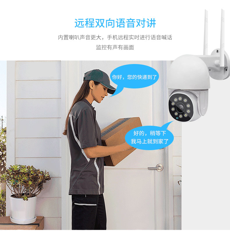 1.5 inch 2 million pixel eight-lamp dual-light source surveillance dome camera